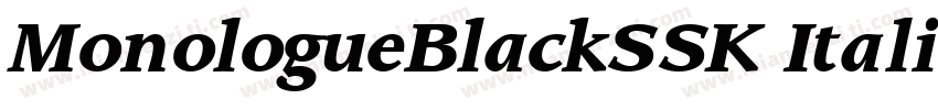 MonologueBlackSSK Italic字体转换